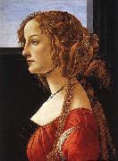 BOTTICELLI, Sandro Portrait of a Young Woman after